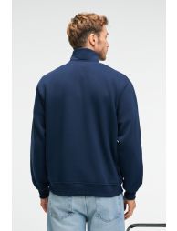 GRIMELANGE BAXTER Men's Stand Collar Zippered Relaxed Navy Sweatshirt - 5