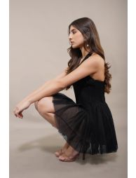 Therma Mini Dress in Black - 7