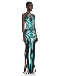 Alena Green Abstract Print Halterneck Jumpsuit - 4