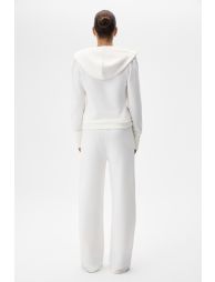 GRIMELANGE AVEN Women's Hooded and V-Neck Regular Cream Top and Bottom Set - 5
