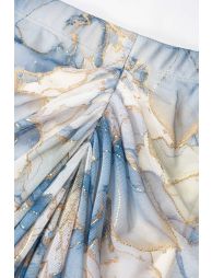 Floral Print Asymmetrical Ruched Skirt - 3
