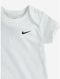 Baby Boys 3 Pack Swoosh Bodysuit Set in White - 1