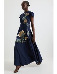 Floral Sequin Embroidery Detail Co-ord Skirt
