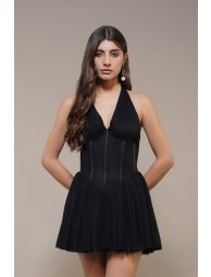 Therma Mini Dress in Black - 4