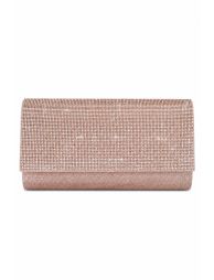Lemonade Crystal Sparkle Clutch Bag Rose Gold