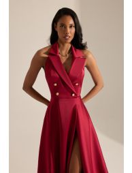 Torino Flared Slit Long Dress - 2