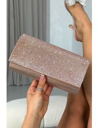 Lemonade Crystal Sparkle Clutch Bag Rose Gold - 5