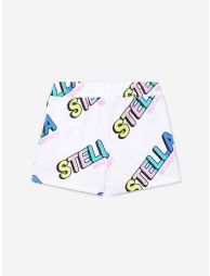 Girls Logo Shorts in White - 1