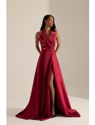 Torino Flared Slit Long Dress