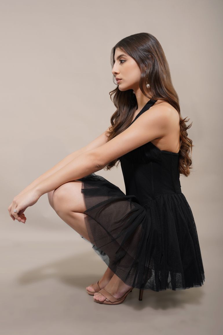Therma Mini Dress in Black - 7