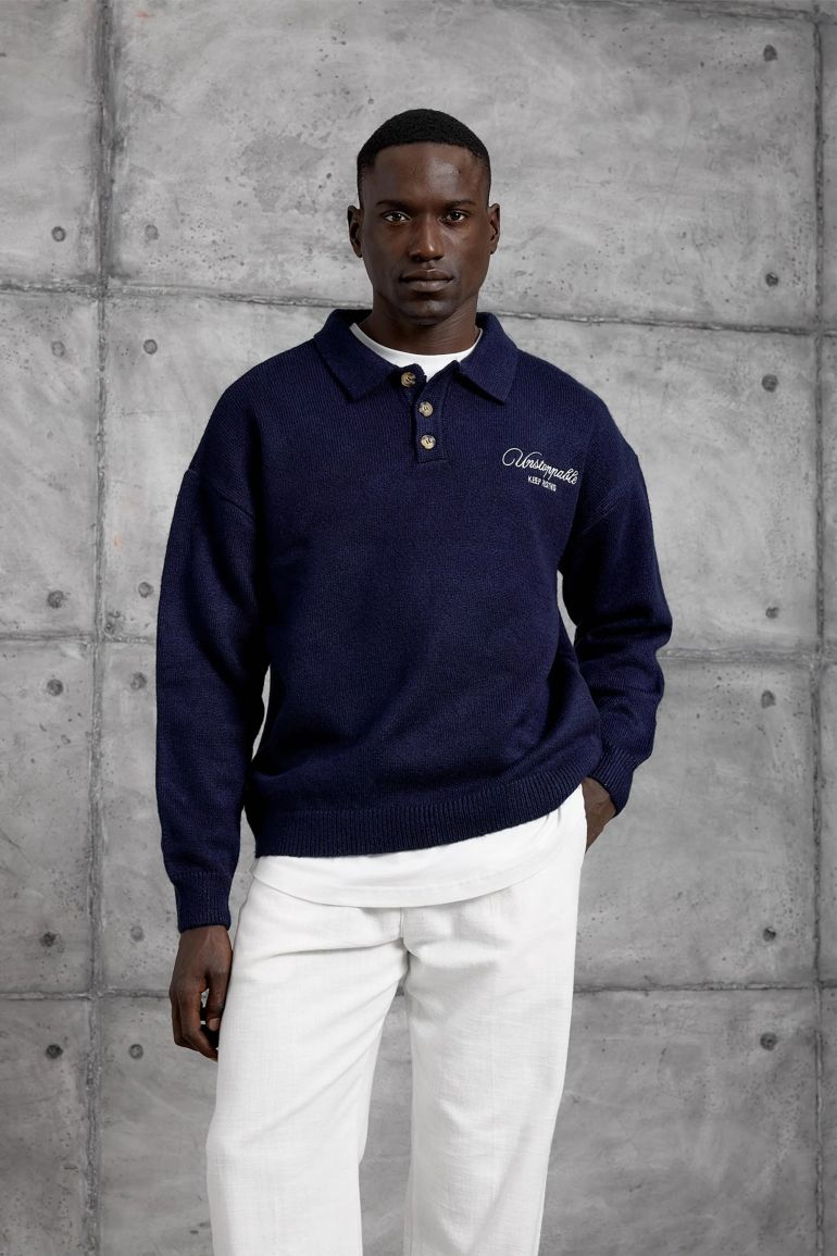 NOMARC Regular Fit Plain Knit Sweater - 4