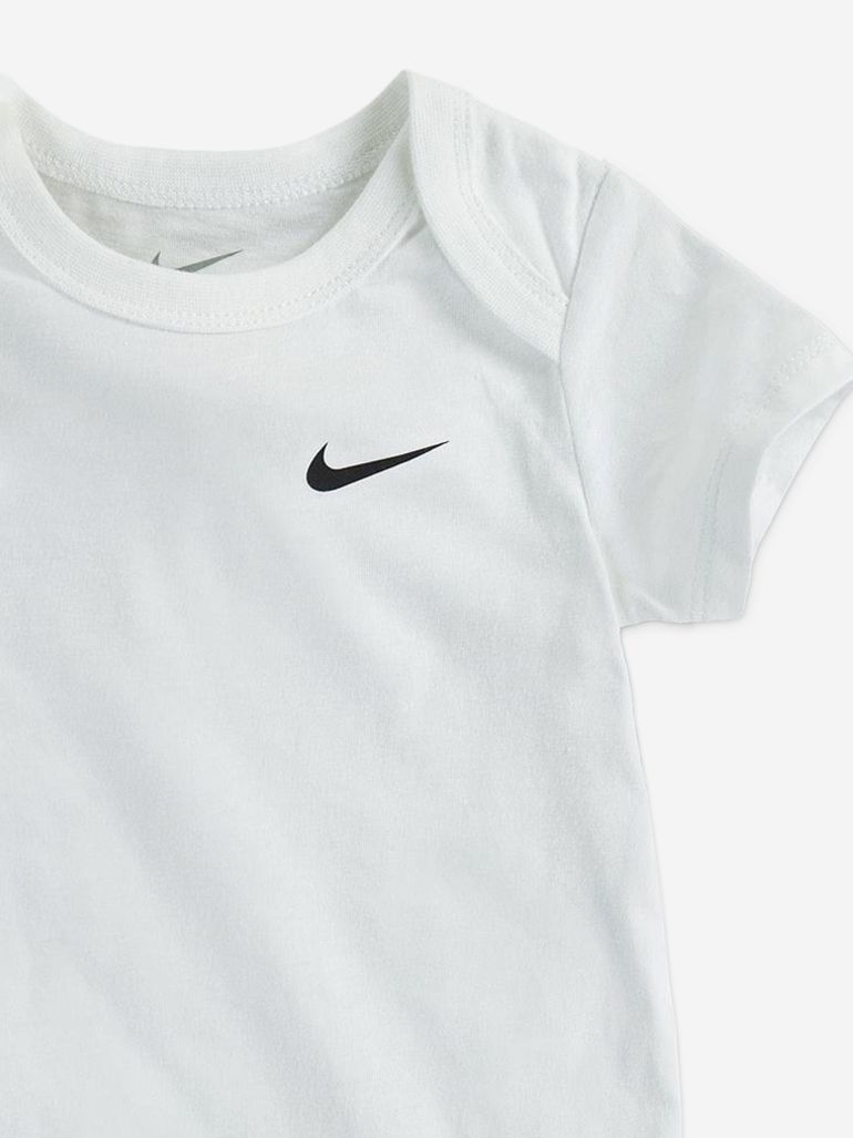 Baby Boys 3 Pack Swoosh Bodysuit Set in White - 1