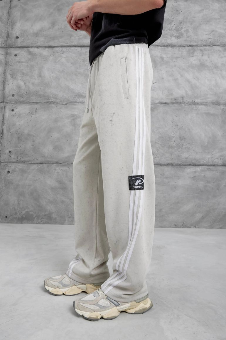 NOMARC Striped Wide-Leg Drawstring Joggers - 1