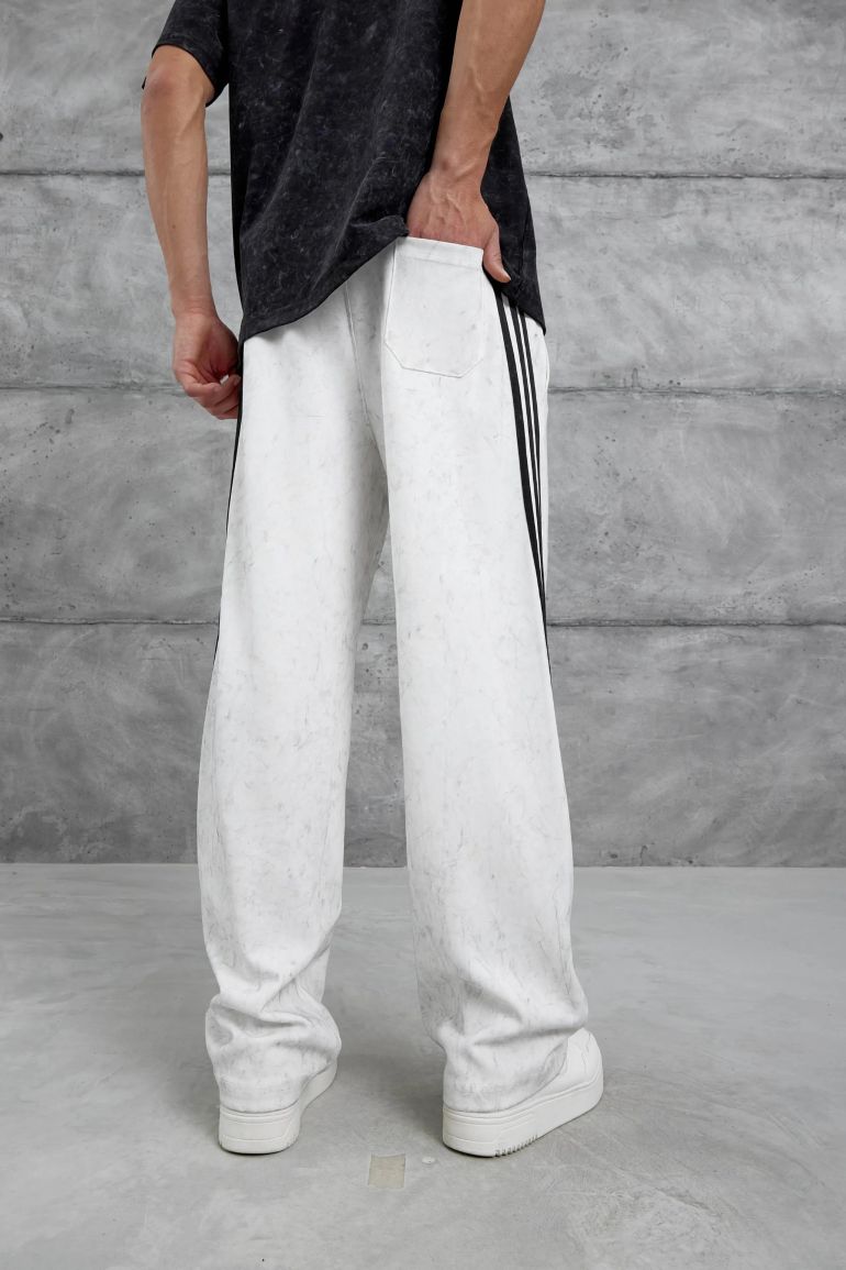 NOMARC Striped Wide-Leg Drawstring Joggers - 2