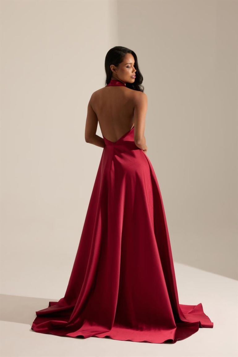 Torino Flared Slit Long Dress - 1
