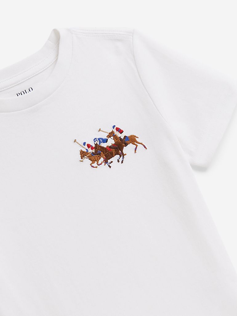 Ralph Lauren Boys Polo Player T-Shirt in White - 2