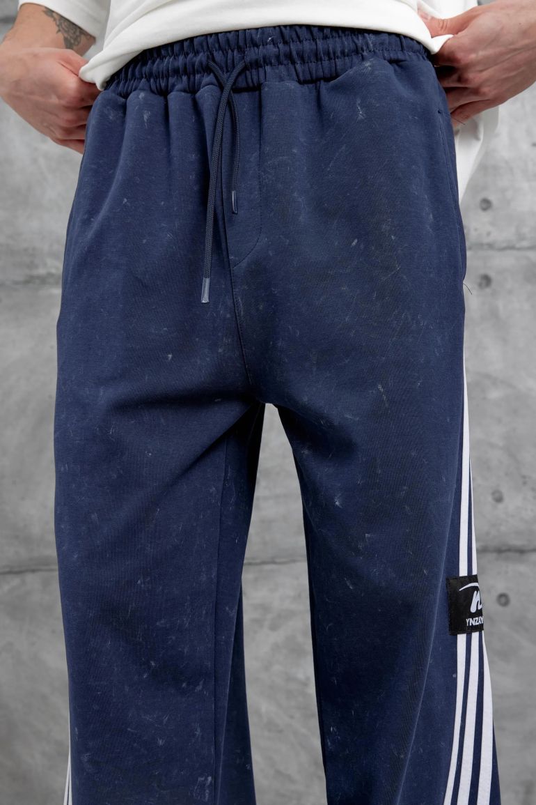 NOMARC Striped Wide-Leg Drawstring Joggers - 3
