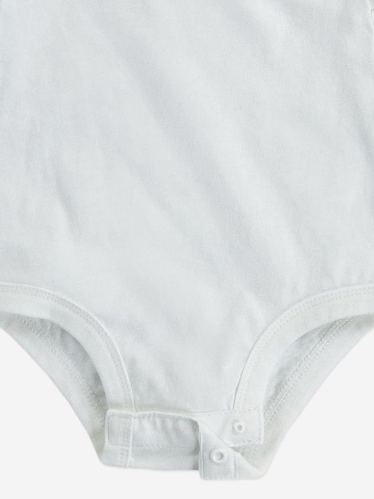 Baby Boys 3 Pack Swoosh Bodysuit Set in White - 2