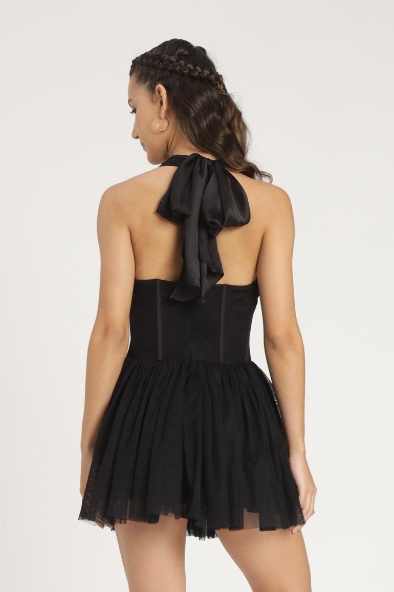 Therma Mini Dress in Black - 5