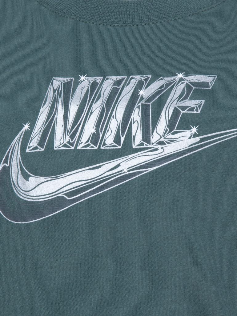 Boys Futura Metallic T-Shirt in Green - 2