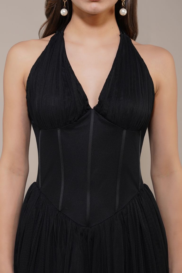 Therma Mini Dress in Black - 8