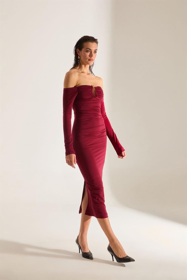 Mathilda Off Shoulder Midi Dress - 3