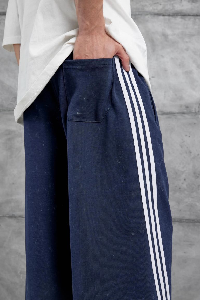 NOMARC Striped Wide-Leg Drawstring Joggers - 4