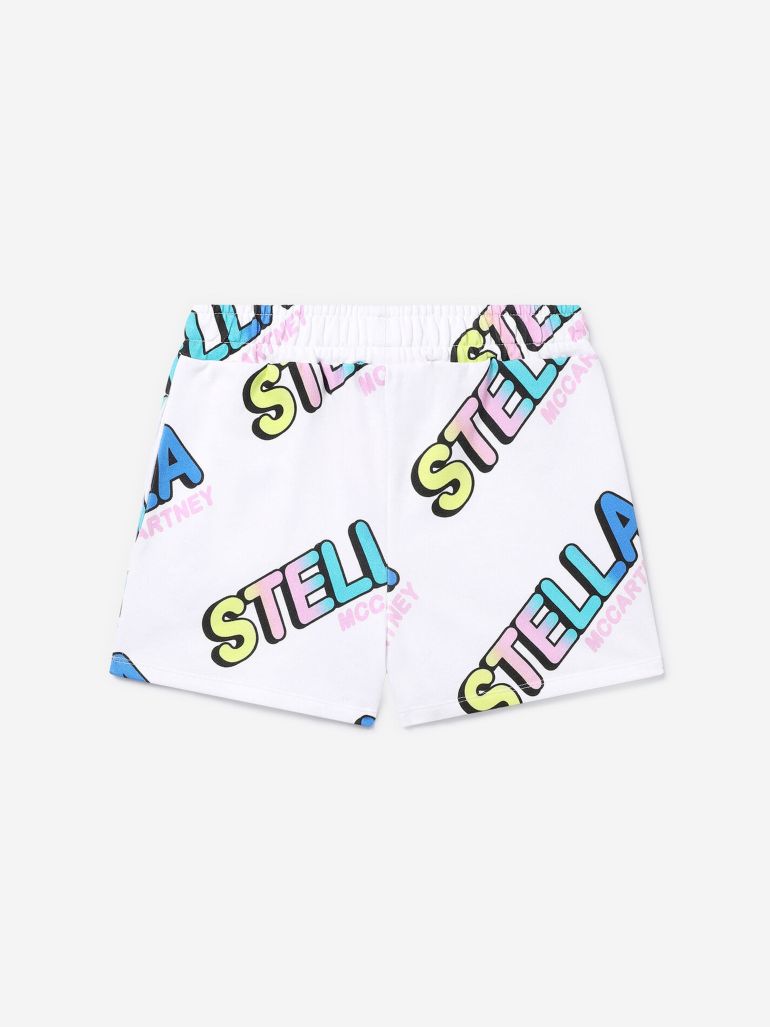 Girls Logo Shorts in White - 1
