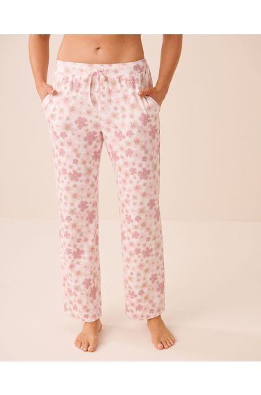 Leopard Flower Print Super Soft Pajama Pants