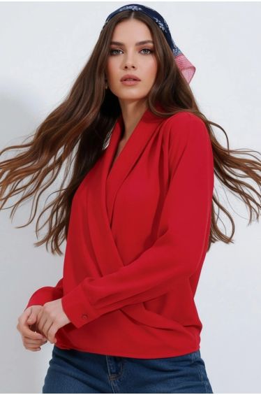 BDART Shawl Collar Loose Fit Blouse