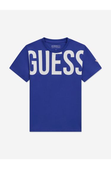 Guess Boys Logo T-Shirt in Blue