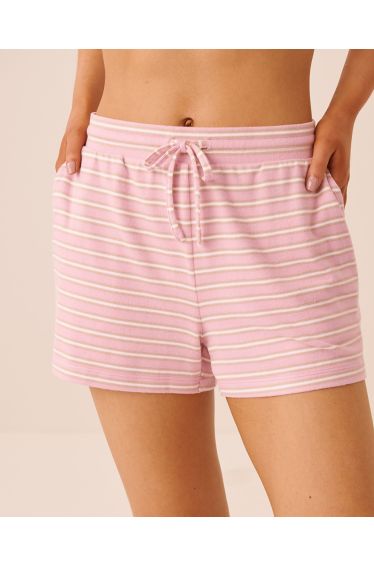 Striped Soft Knit Pajama Shorts