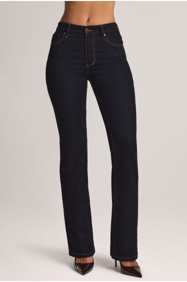 High-Rise Bootcut Jeans in Dark Wash